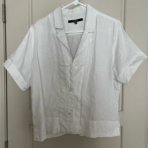 Short Sleeve Linen Blouse